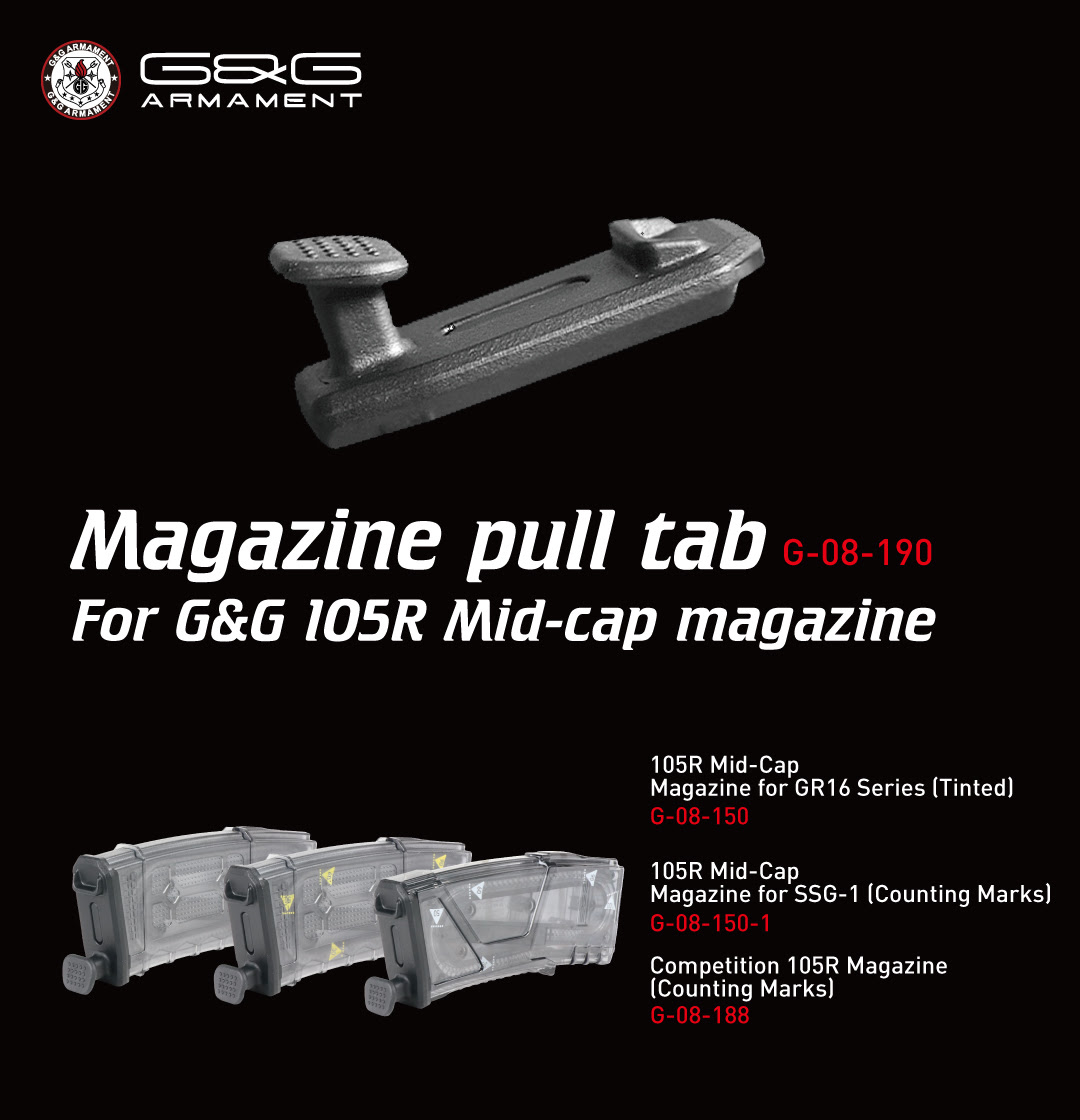 G&G Pull Tab For 105R Mid-Cap Magazine