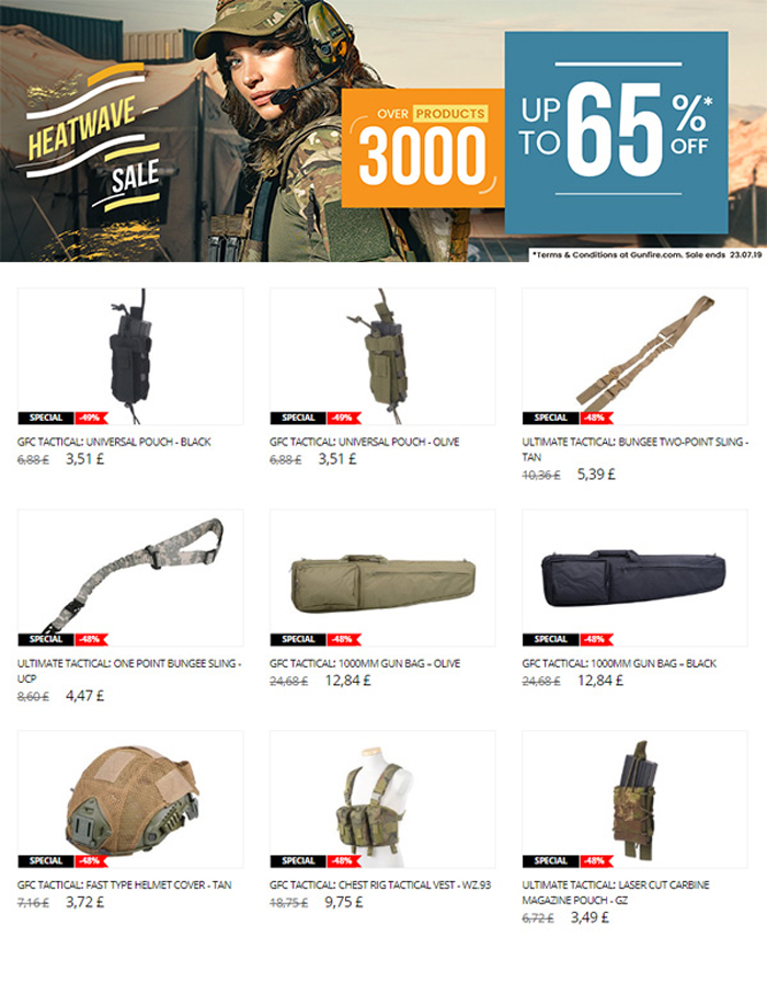 Gunfire Heatwave Sale 20 July 2019