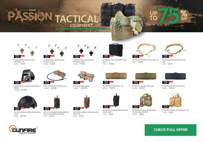 Gunfire Live Your Passion Sale 2019 Equipment