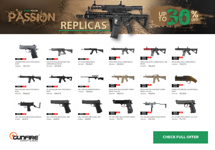 Gunfire Live Your Passion Sale 2019 Replicas