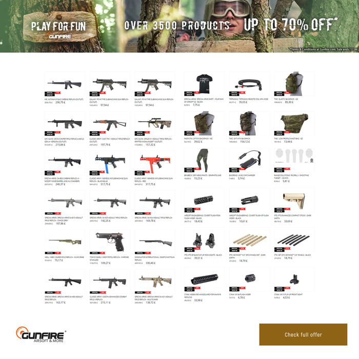 Gunfire Play For Fun Sale