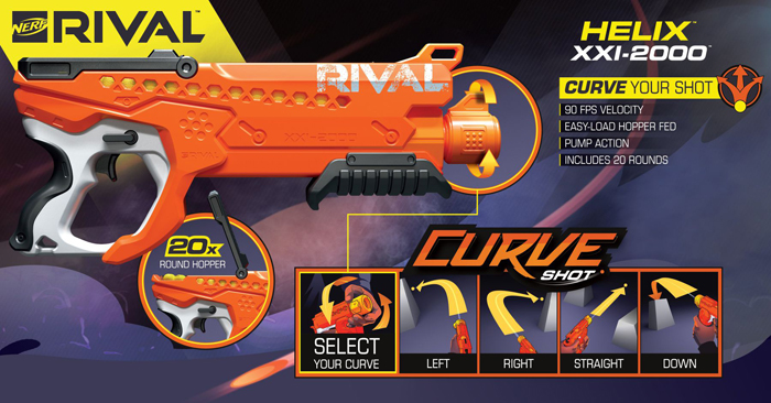 NERF RIVAL CURVE SHOT HELIX XXI-2000