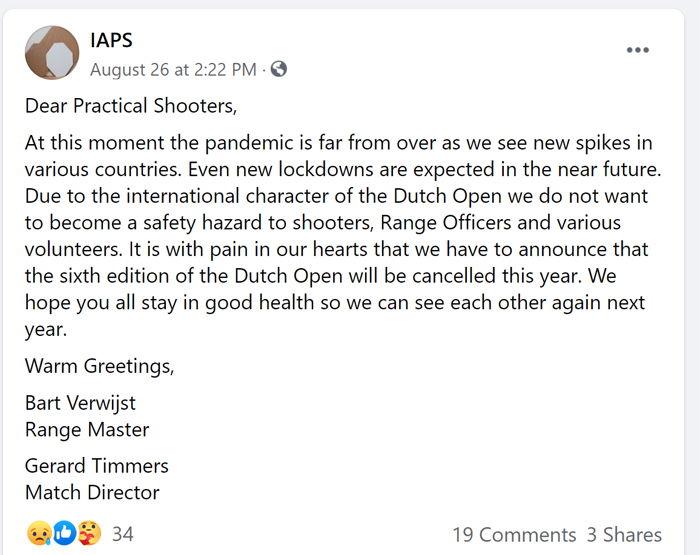 Dutch Open 2020 International Airsoft Practical Shooting Cancelled 02
