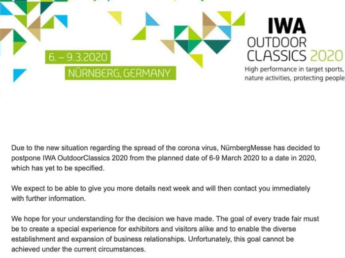 IWA 2020 Postponed