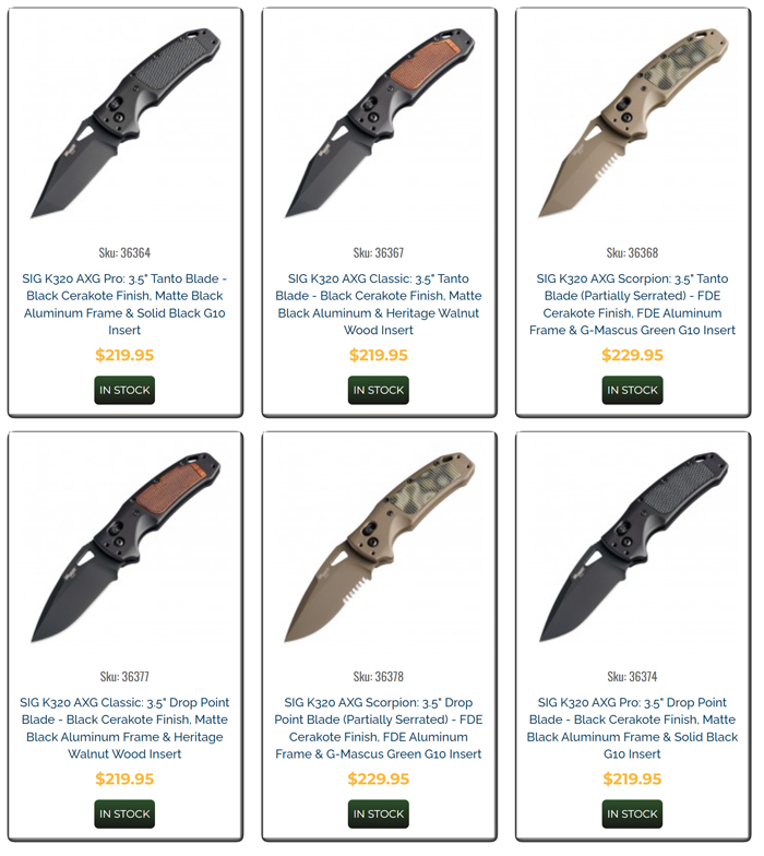 Hogue K320 AXG Knife Series 03