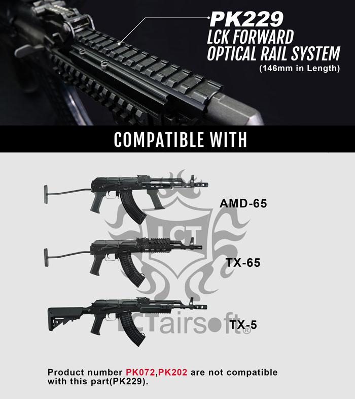 LCT Airsoft LCK Forward Optical Rail System PK229