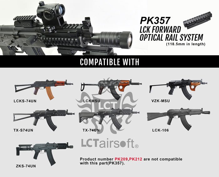 LCT Airsoft LCK Forward Optical Rail System PK357