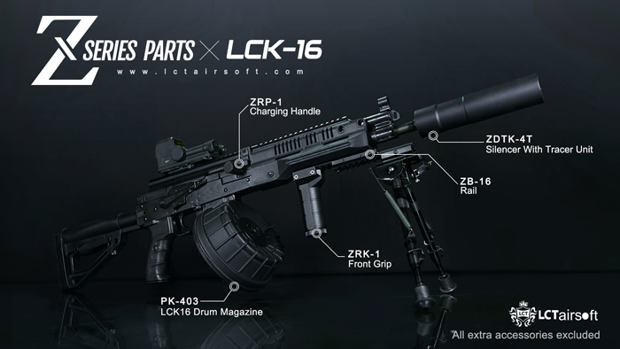 LCT Airsoft LCK-16 Z Series Parts & Tracer Unit 02