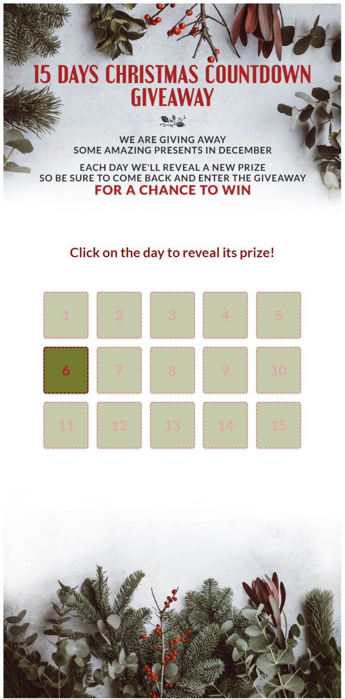 Military 1st 15 Days Christmas Countdown Giveway 2020 02