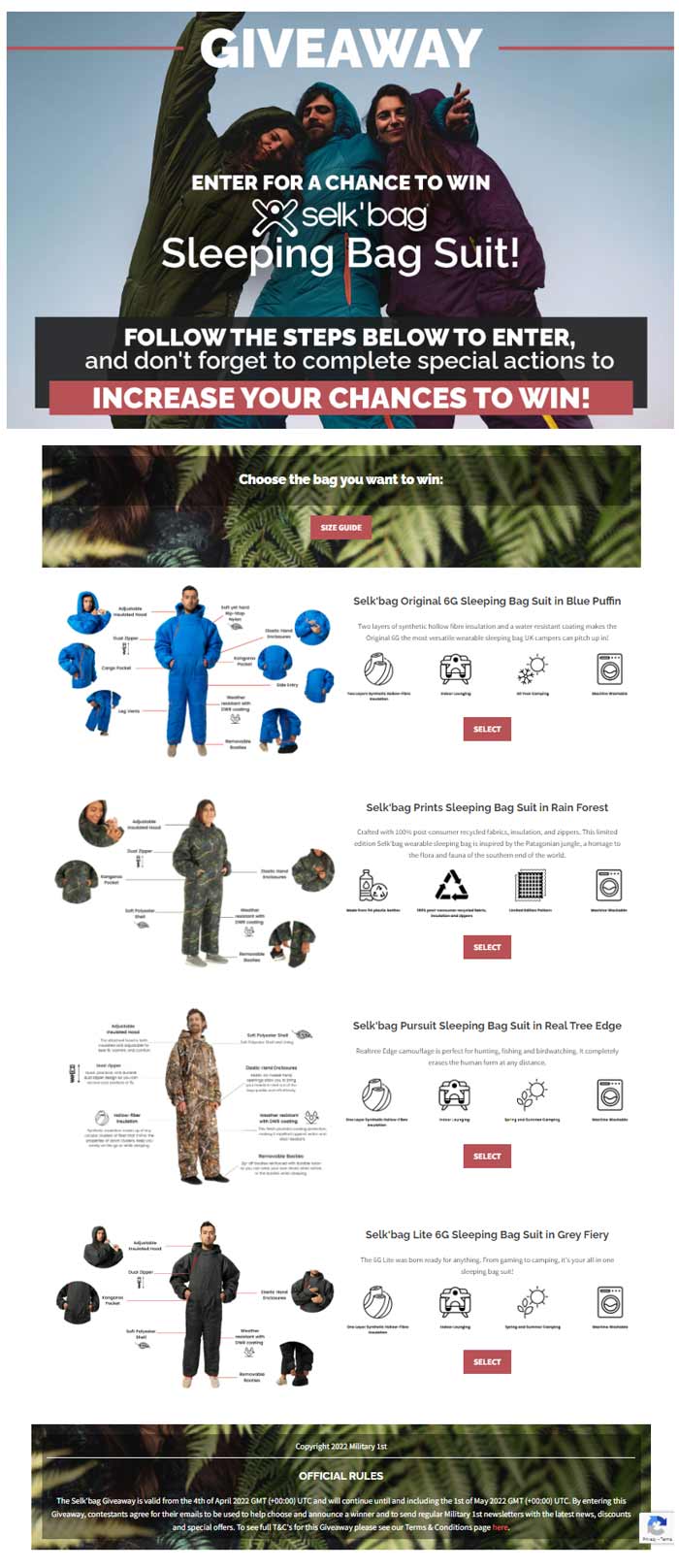 Military 1st Selk'bag Giveaway Promo 02