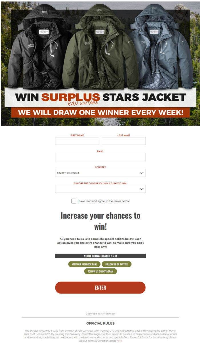 Military 1st Surplus Stars Jacket Giveaway 2021 02