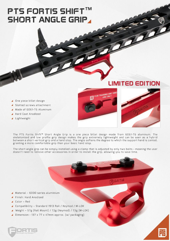 PTS Fortis Shift Short Angle Grip M-LOK 04