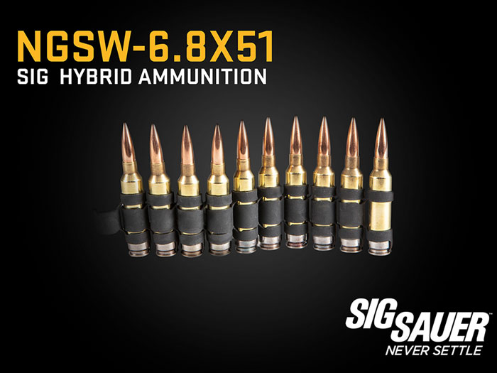 NGSW 6.8x51/SIG Hybrid Ammunition