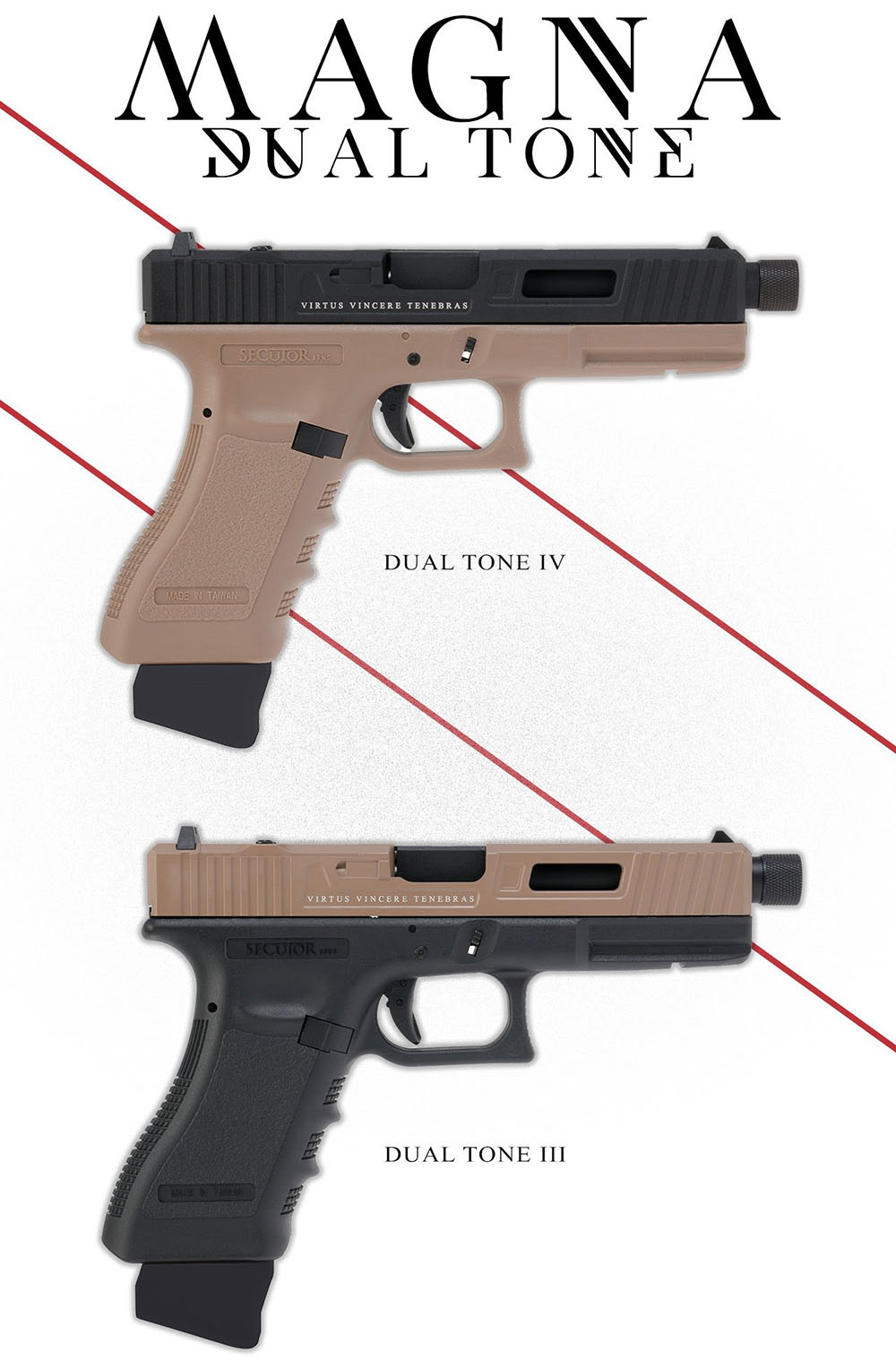 SKW Airsoft Secutor Magna Dual Tone Airsoft Pistols 02