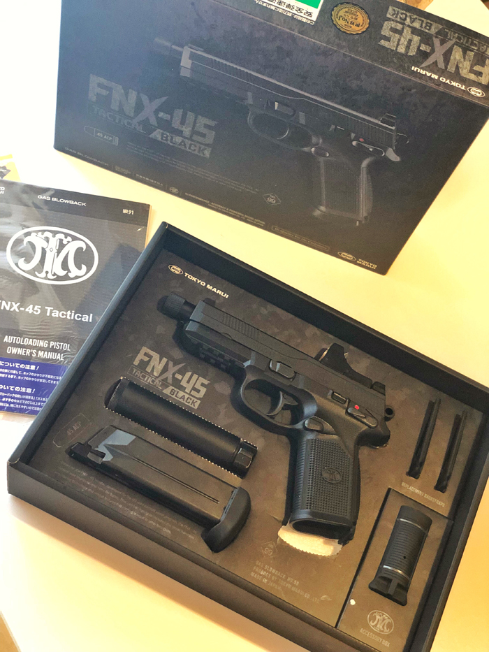 Tokyo Marui FNX-45 Tactical Black GBB Pistol Review 02