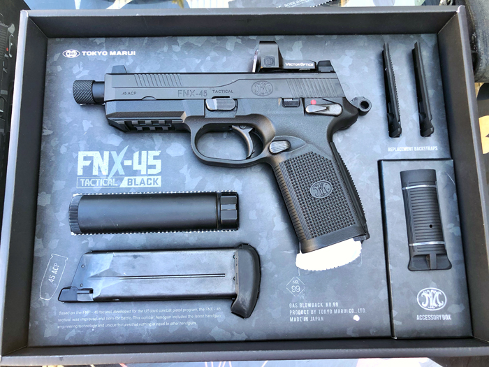 Tokyo Marui FNX-45 Tactical Black GBB Pistol Review 03