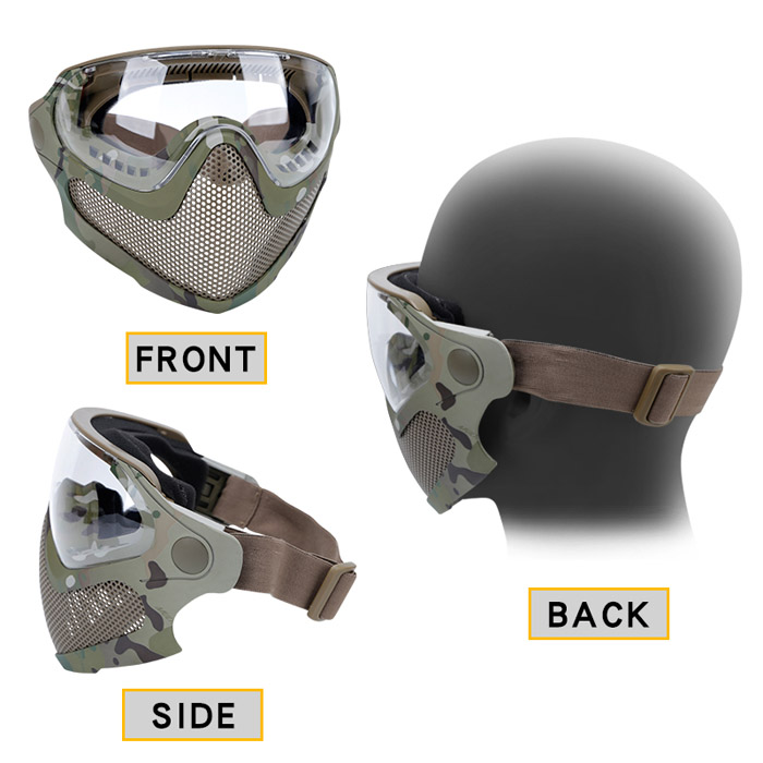 WoSport Pilot Mask Upgraded Steel Mesh Popular Airsoft To