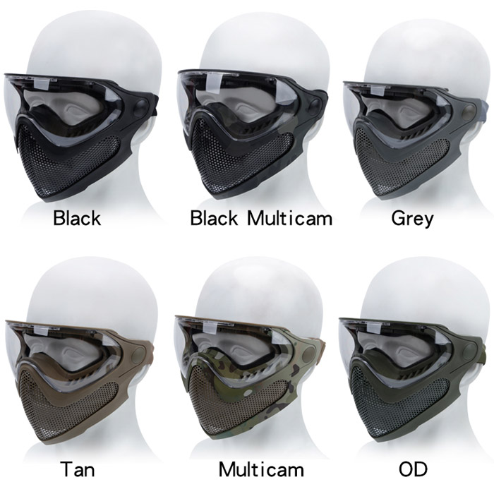 WoSport Pilot Mask Upgraded Steel Mesh Popular Airsoft To