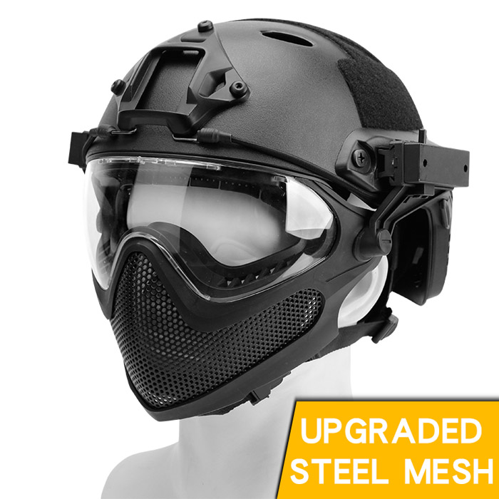 WoSport Pilot Helmet Upgraded Steel Mesh 04