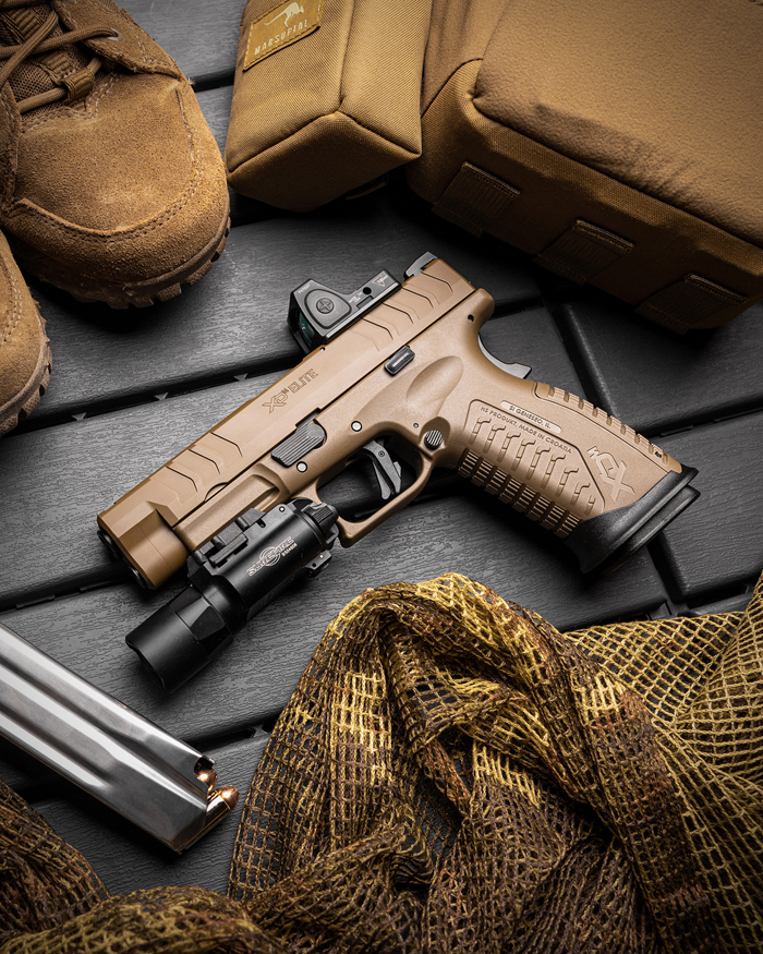 Springfield 4.5″ Desert FDE XD-M Elite 10mm OSP Handgun 06